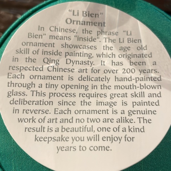 Pier 1 Li Bien Hand-Painted Glass Ornament 2006 - Picture 7 of 9